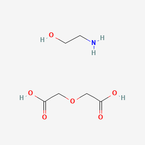 molecular formula C6H13NO6 B12700853 (2-Hydroxyethyl)ammonium hydrogen oxydiacetate CAS No. 34341-20-3