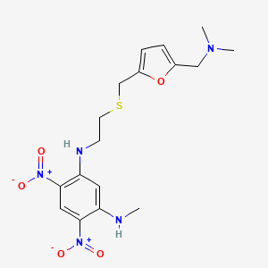 1,3-Benzenediamine, N-(2-(((5-((dimethylamino)methyl)-2-furanyl)methyl)thio)ethyl)-4,6-dinitro-N'-methyl-