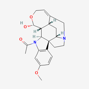 molecular formula C22H26N2O4 B12700884 11-Methoxydiaboline CAS No. 36151-16-3