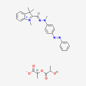 1,3,3-trimethyl-2-[[methyl[4-(phenylazo)phenyl]hydrazono]methyl]-3H-indolium 2-(lactoyloxy)propionate