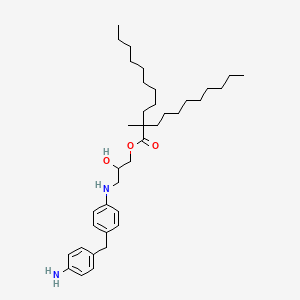 3-[[4-[(4-Aminophenyl)methyl]phenyl]amino]-2-hydroxypropyl 2-methyl-2-nonylundecanoate