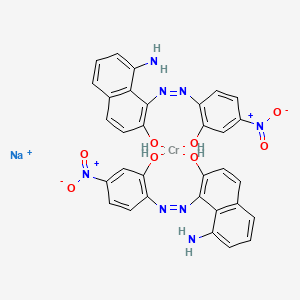 molecular formula C32H24CrN8NaO8+ B12700938 Sodium bis(8-amino-1-((2-hydroxy-4-nitrophenyl)azo)-2-naphtholato(2-))chromate(1-) CAS No. 51888-17-6