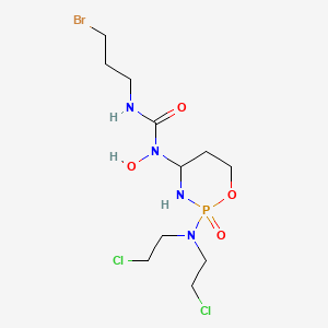 Urea, N-(2-(bis(2-chloroethyl)amino)tetrahydro-2H-1,3,2-oxazaphosphorin-4-yl)-N'-(3-bromopropyl)-N-hydroxy-, P-oxide