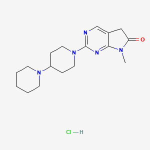 6H-Pyrrolo(2,3-d)pyrimidin-6-one, 5,7-dihydro-2-(1,4'-bipiperidin)-1'-yl-7-methyl-, monohydrochloride