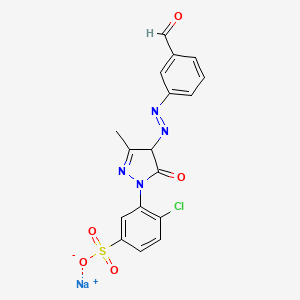 Sodium 4-chloro-3-(4-((3-formylphenyl)azo)-4,5-dihydro-3-methyl-5-oxo-1H-pyrazol-1-yl)benzenesulphonate