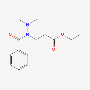 molecular formula C14H20N2O3 B12701052 Benzoic acid, 1-(3-ethoxy-3-oxopropyl)-2,2-dimethylhydrazide CAS No. 96804-52-3