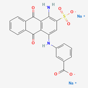 Disodium 3-((4-amino-9,10-dihydro-9,10-dioxo-3-sulpho-1-anthracenyl)amino)benzoate