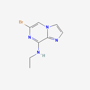 Imidazo(1,2-a)pyrazin-8-amine, 6-bromo-N-ethyl-