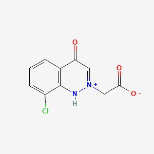 Cinnolinium, 2-(carboxymethyl)-8-chloro-4-hydroxy-, inner salt