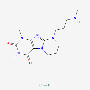 Pyrimido(2,1-f)purine-2,4(1H,3H)-dione, 6,7,8,9-tetrahydro-1,3-dimethyl-9-(3-(methylamino)propyl)-, monohydrochloride