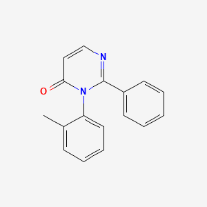 molecular formula C17H14N2O B12701211 4(3H)-Pyrimidinone, 3-(2-methylphenyl)-2-phenyl- CAS No. 89069-66-9