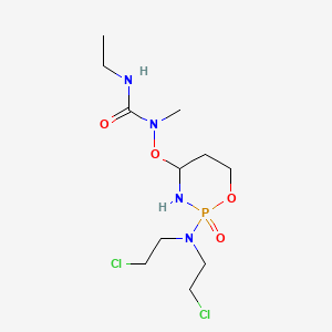 Urea, N-((2-(bis(2-chloroethyl)amino)tetrahydro-2H-1,3,2-oxazaphosphorin-4-yl)oxy)-N'-ethyl-N-methyl-, P-oxide