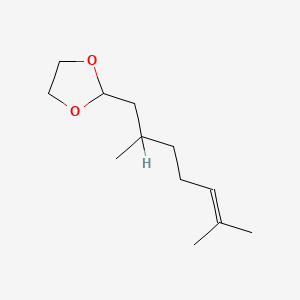 molecular formula C12H22O2 B12701280 2-(2,6-Dimethylhept-5-enyl)-1,3-dioxolane CAS No. 66512-92-3