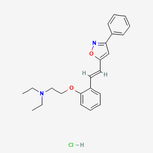 Ethanamine, N,N-diethyl-2-(2-(2-(3-phenyl-5-isoxazolyl)ethenyl)phenoxy)-, monohydrochloride, (E)-