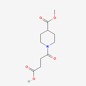 molecular formula C11H17NO5 B1270132 4-[4-(甲氧羰基)哌啶基]-4-氧代丁酸 CAS No. 303994-57-2