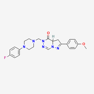 Pyrazolo(1,5-d)(1,2,4)triazin-4(5H)-one, 3,3a-dihydro-5-((4-(4-fluorophenyl)-1-piperazinyl)methyl)-2-(4-methoxyphenyl)-