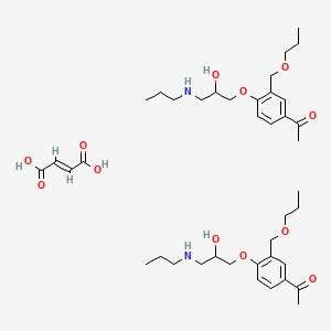 (E)-but-2-enedioic acid;1-[4-[2-hydroxy-3-(propylamino)propoxy]-3-(propoxymethyl)phenyl]ethanone