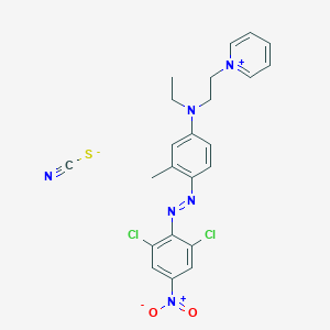 molecular formula C23H22Cl2N6O2S B12701414 1-[2-[[4-[(2,6-Dichloro-4-nitrophenyl)azo]-M-tolyl]ethylamino]ethyl]pyridinium thiocyanate CAS No. 84051-86-5