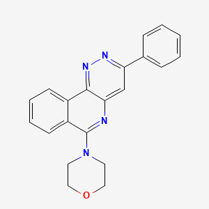 molecular formula C21H18N4O B12701433 Pyridazino(4,3-c)isoquinoline, 6-morpholino-3-phenyl- CAS No. 96825-85-3