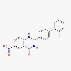 4(1H)-Quinazolinone, 2,3-dihydro-2-(2'-methyl(1,1'-biphenyl)-4-yl)-6-nitro-