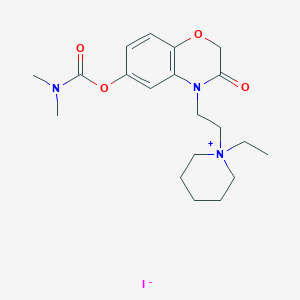 [4-[2-(1-ethylpiperidin-1-ium-1-yl)ethyl]-3-oxo-1,4-benzoxazin-6-yl] N,N-dimethylcarbamate;iodide