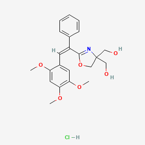 2-(1-Phenyl-2-(2,4,5-trimethoxyphenyl)vinyl)-2-oxazoline-4,4-dimethanol hydrochloride