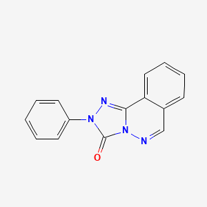 molecular formula C15H10N4O B12701477 1,2,4-Triazolo(3,4-a)phthalazin-3(2H)-one, 2-phenyl- CAS No. 124556-72-5