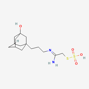 Thiosulfuric acid, S-(2-((3-(3-hydroxytricyclo(3.3.1.1(sup 3,7))dec-1-yl)propyl)amino)-2-iminoethyl) ester, dihydrate