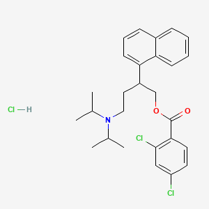 Benzoic acid, 2,4-dichloro-, 4-(bis(1-methylethyl)amino)-2-(1-naphthalenyl)butyl ester, hydrochloride