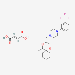 Piperazine, 1-((5-methyl-1,4-dioxaspiro(5.5)undec-3-yl)methyl)-4-(3-(trifluoromethyl)phenyl)-,(E)-2-butenedioate