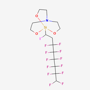 2,8,9-Trioxa-5-aza-1-silabicyclo(3.3.3)undecane, 1-(3,3,4,4,5,5,6,6,7,7,8,8-dodecafluoro-1-iodooctyl)-