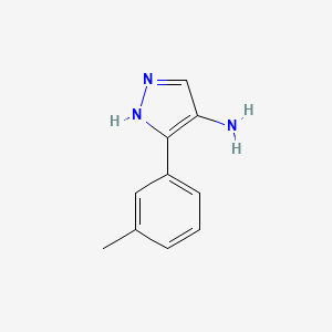 molecular formula C10H11N3 B12701545 1H-Pyrazol-4-amine, 3-(3-methylphenyl)- CAS No. 91857-96-4