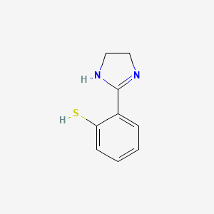 molecular formula C9H10N2S B1270155 2-(4,5-dihydro-1H-imidazol-2-yl)benzenethiol CAS No. 53440-31-6