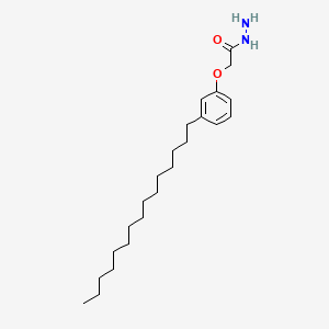 molecular formula C23H40N2O2 B12701591 Acetic acid, (3-pentadecylphenoxy)-, hydrazide CAS No. 117554-43-5