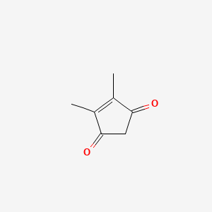 molecular formula C7H8O2 B12701629 4-Cyclopentene-1,3-dione, 4,5-dimethyl- CAS No. 18515-43-0