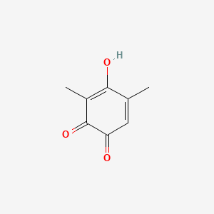 molecular formula C8H8O3 B12701636 2-Hydroxy-3,5-dimethyl-2,5-cyclohexadiene-1,4-dione CAS No. 2913-40-8