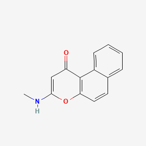 molecular formula C14H11NO2 B12701640 1H-Naphtho(2,1-b)pyran-1-one, 3-(methylamino)- CAS No. 71510-98-0