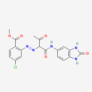 Methyl 4-chloro-2-[[1-[[(2,3-dihydro-2-oxo-1H-benzimidazol-5-YL)amino]carbonyl]-2-oxopropyl]azo]benzoate