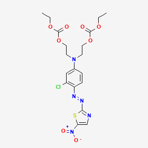 Ethyl 5-(3-chloro-4-((5-nitrothiazol-2-yl)azo)phenyl)-9-oxo-2,8,10-trioxa-5-azadodecanoate