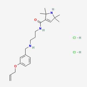 1H-Pyrrole-3-carboxamide, 2,5-dihydro-N-(3-(((3-allyloxyphenyl)methyl)amino)propyl)-2,2,5,5-tetramethyl-, dihydrochloride