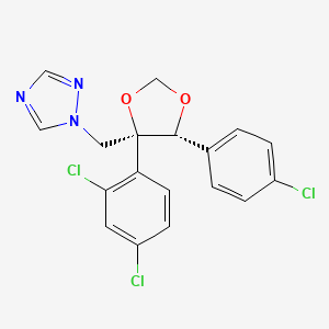 1H-1,2,4-Triazole, 1-(((4S,5R)-5-(4-chlorophenyl)-4-(2,4-dichlorophenyl)-1,3-dioxolan-4-yl)methyl)-