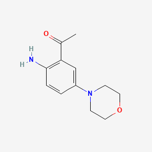 molecular formula C12H16N2O2 B1270200 1-(2-氨基-5-吗啉基苯基)-1-乙酮 CAS No. 98440-50-7