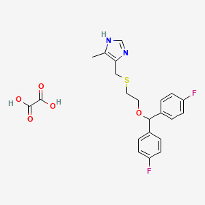 4-[2-[bis(4-fluorophenyl)methoxy]ethylsulfanylmethyl]-5-methyl-1H-imidazole;oxalic acid