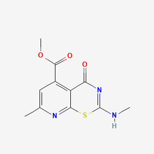 2H-Pyrido(3,2-e)(1,3)thiazine-5-carboxylic acid, 3,4-dihydro-2-(methylimino)-7-methyl-4-oxo-, methyl ester