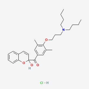 2-(4-(3-(Dibutylamino)propoxy)-3,5-dimethylbenzoyl)-2-benzopyrone hydrochloride