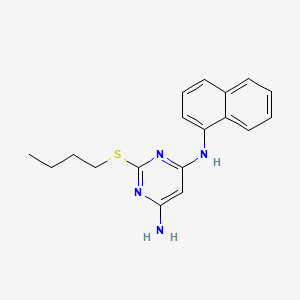 4,6-Pyrimidinediamine, 2-(butylthio)-N-1-naphthalenyl-