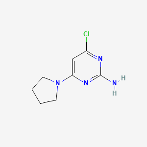 molecular formula C8H11ClN4 B1270207 4-氯-6-(吡咯烷-1-基)嘧啶-2-胺 CAS No. 263276-45-5