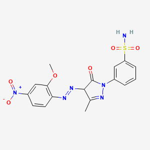 3-(4,5-Dihydro-4-((2-methoxy-4-nitrophenyl)azo)-3-methyl-5-oxo-1H-pyrazol-1-yl)benzenesulphonamide