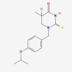 Tetrahydro-5-methyl-1-((4-(1-methylethoxy)phenyl)methyl)-2-thioxo-4(1H)-pyrimidinone