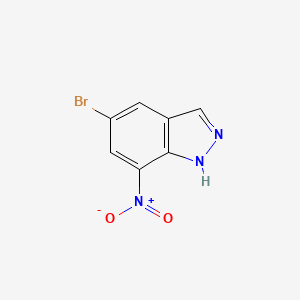 molecular formula C7H4BrN3O2 B1270211 5-溴-7-硝基-1H-吲唑 CAS No. 316810-82-9